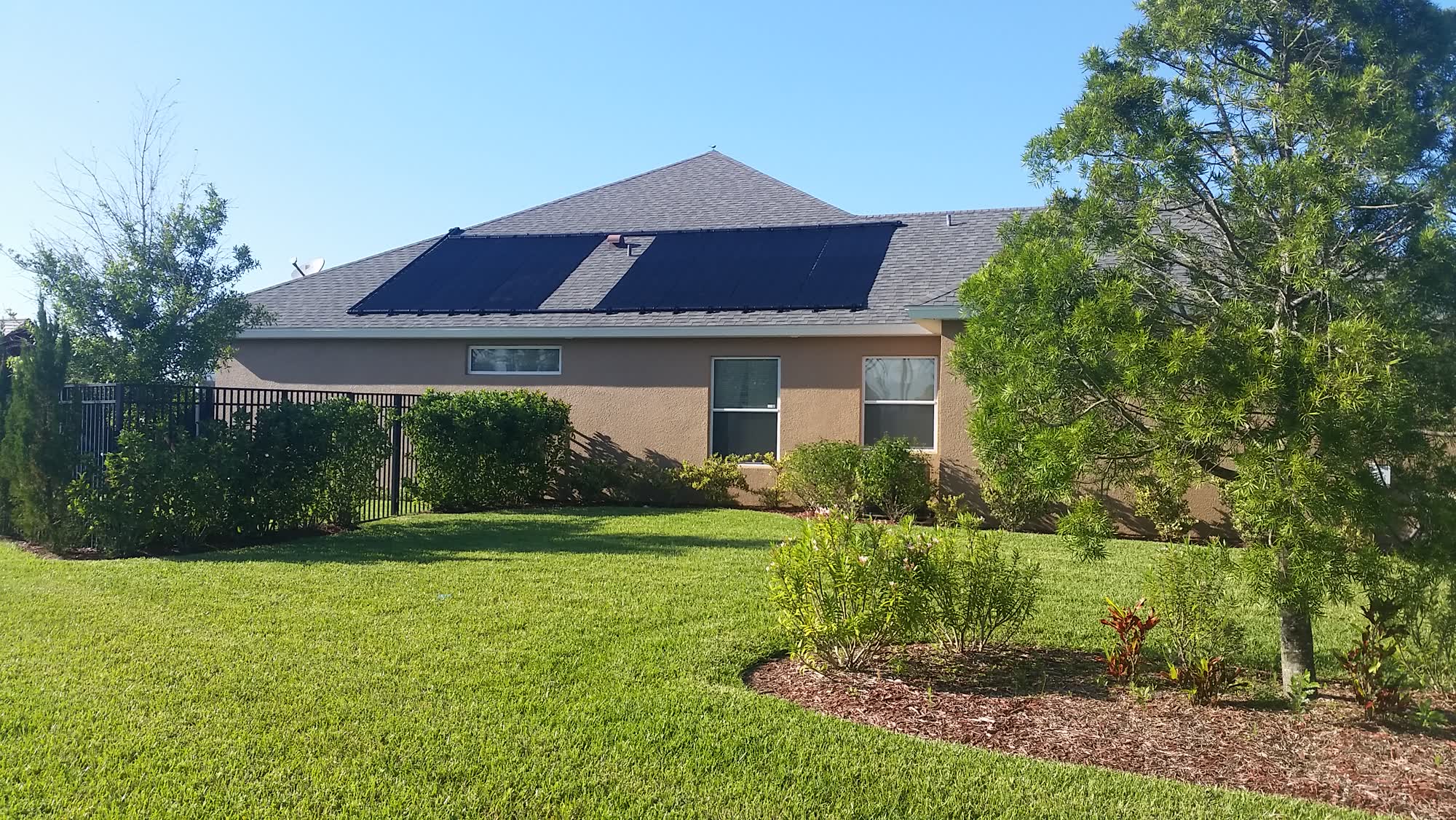 Heliocol solar pool heating system installed by Solar-Fit